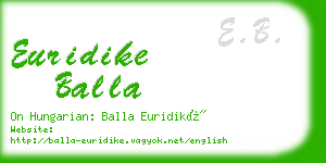 euridike balla business card